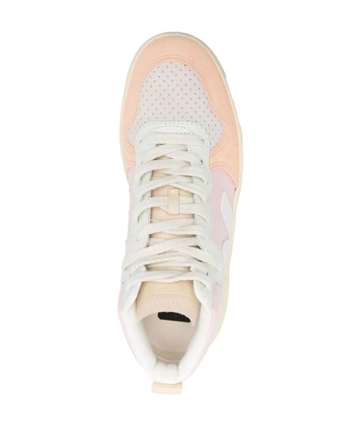 Veja Pink V-15 Leather Sneakers