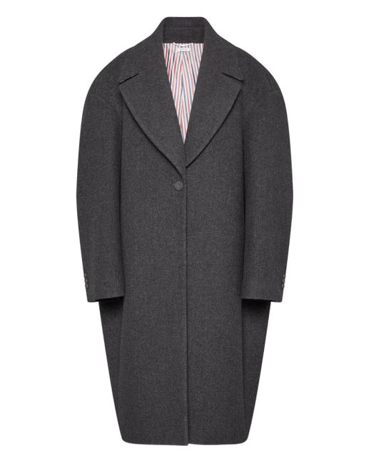 Thom Browne Gray Melton Cocoon Coat