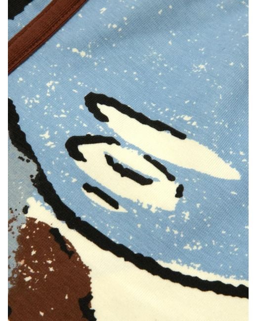 Boxer Con Stampa Astratta di Aape By A Bathing Ape in White da Uomo