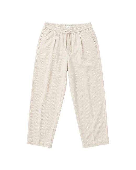 Jacob Cohen White Pleated Corduroy Trousers for men