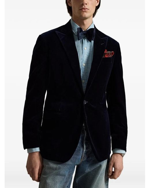 Polo Ralph Lauren Blue Fairbanks Velvet Blazer for men