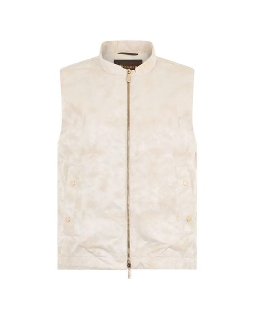 Moorer White Adelle Gilet