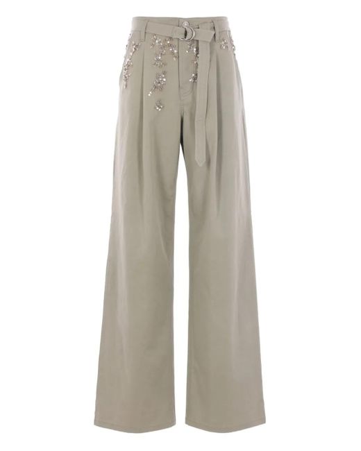 Ermanno Scervino Gray Hose mit Pailletten