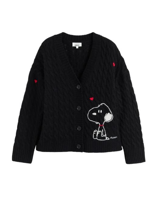 Chinti & Parker ケーブルニット カーディガン Black