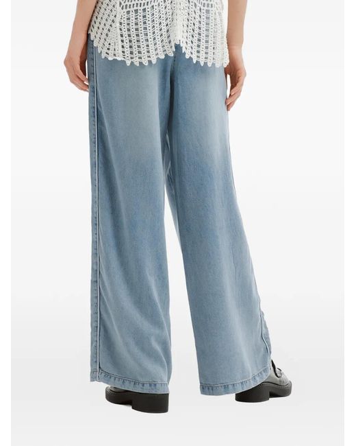 B+ AB Blue Drawstring Side-Stripe Jeans