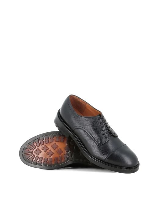 Alexander Hotto Gray Leather Cap-Toe Lace-Up Oxford Shoes for men
