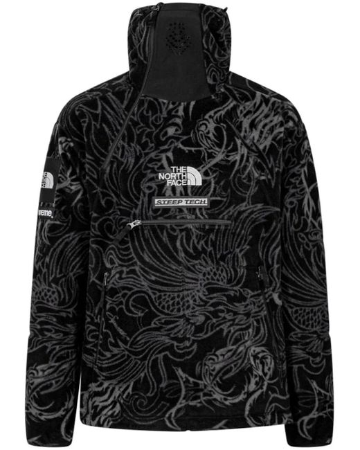 Supreme Black X The North Face Steep Tech Fleece Sweatshirt