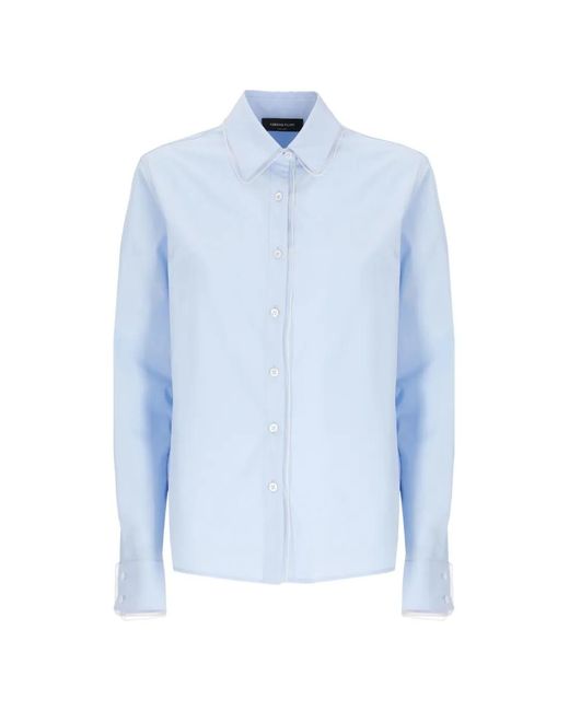 Fabiana Filippi Blue Poplin Shirt
