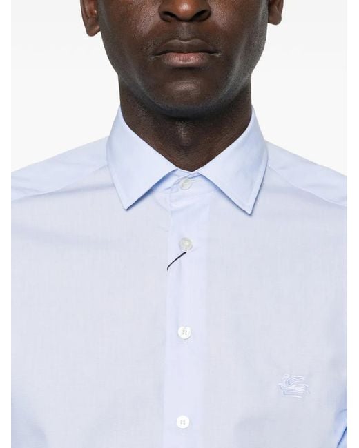 Etro Button-Down Overhemd in het Blue voor heren