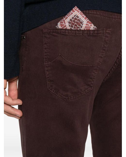 Jacob Cohen Purple Scoot Embellished-Pocket Jeans for men