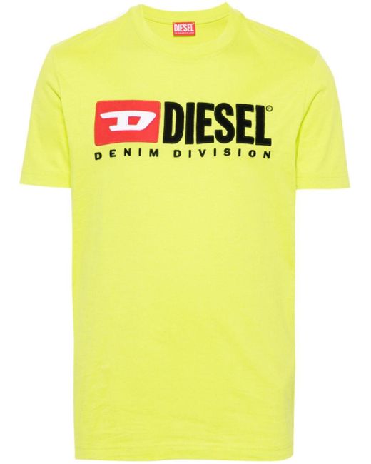 DIESEL Yellow T-diegor-div Cotton T-shirt for men