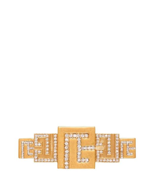 Balmain Metallic Crystal-Embellished Brooch