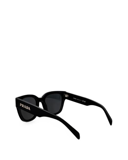 Prada Black Logo-Plaque Sunglasses