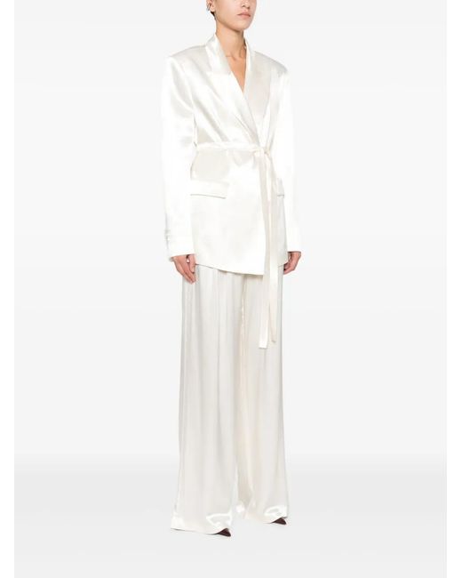 ANDAMANE White Tie-Waist Jacket