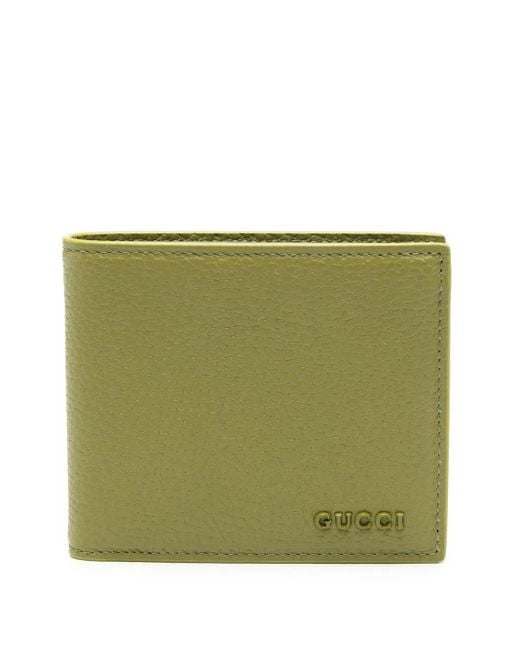 Gucci Green Leather Bi-Fold Cardholder for men