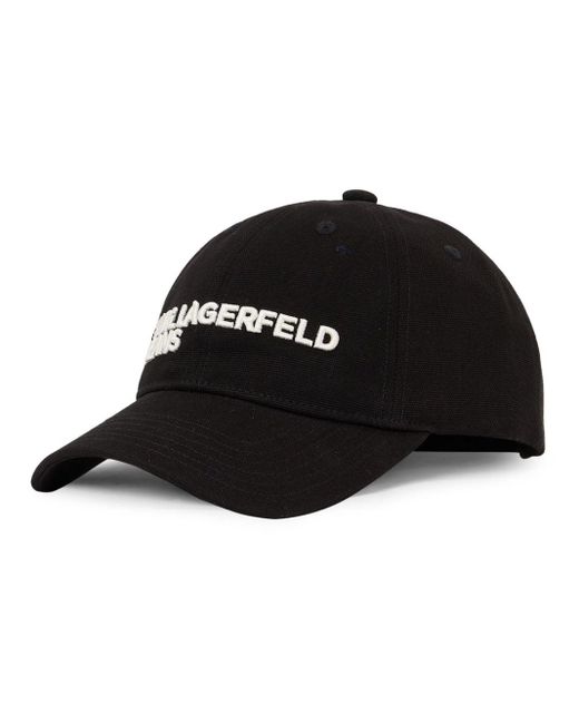 Karl Lagerfeld Logo-embroidered Baseball Cap in Black for Men | Lyst UK