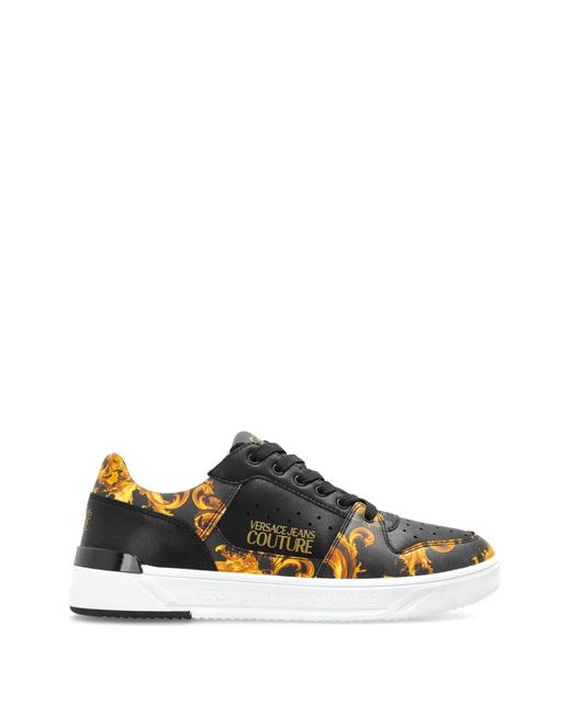 Versace Jeans Couture Black Baskets À Imprimé Barocco for men