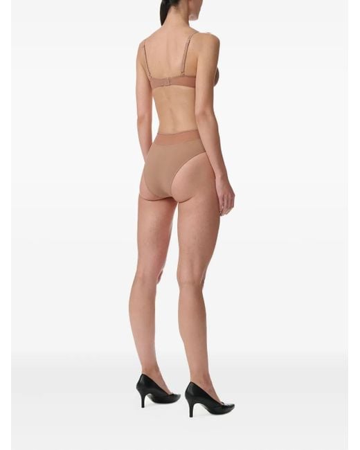 Sujetador translúcido Opaco tipo bandeau Wolford de color Brown