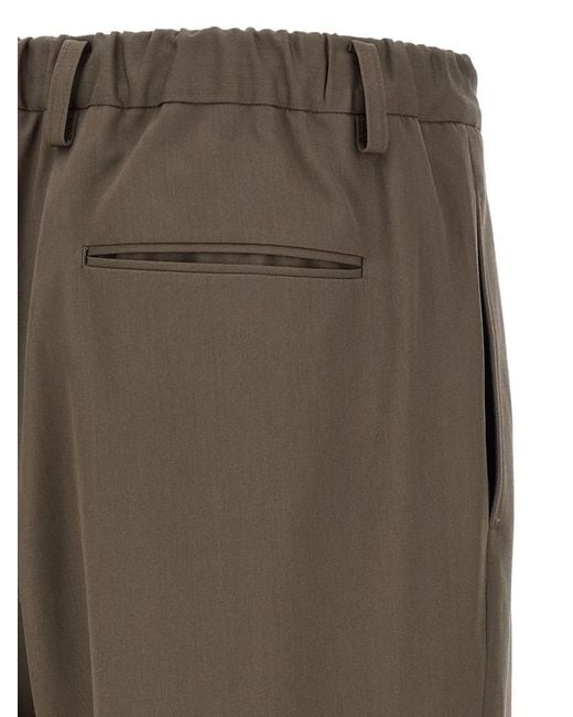 stein Natural Easy Pleated Wide-Leg Trousers for men