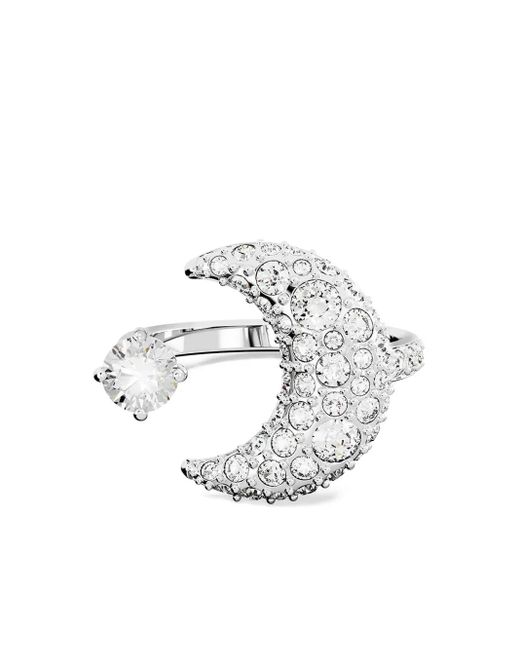 Anello Luna Con Cristalli di Swarovski in White