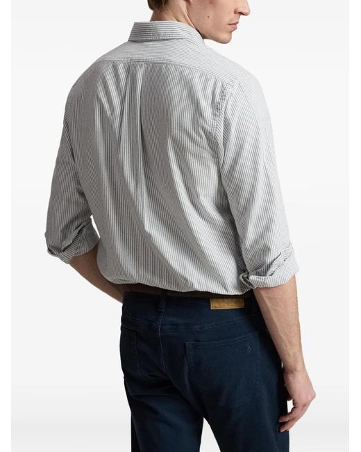 Polo Ralph Lauren White Chemise Oxford À Rayures for men