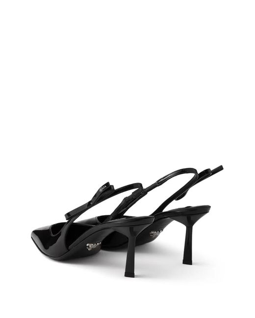 Prada Black Slingback Pointed Pumps