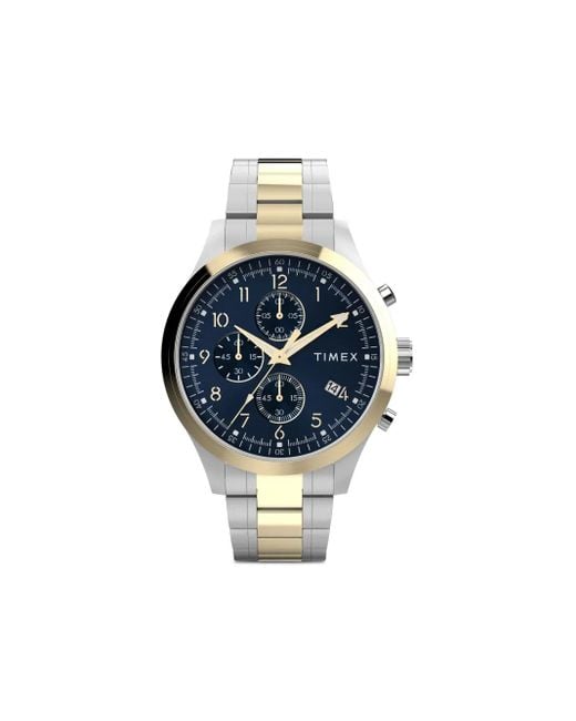 Timex Chronograph 43 Mm in het Blue voor heren