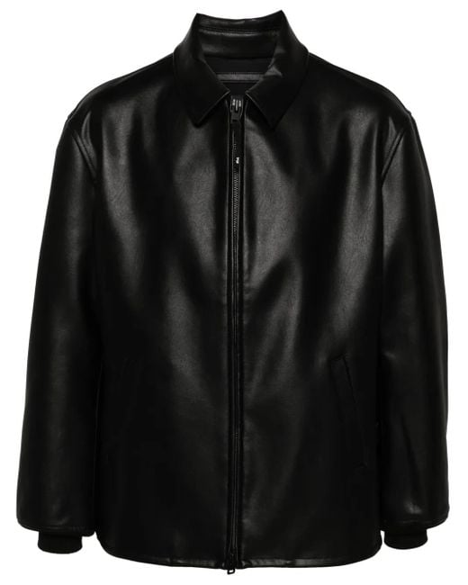 メンズ Y-3 Pleather アニマルフリーレザージャケット Black
