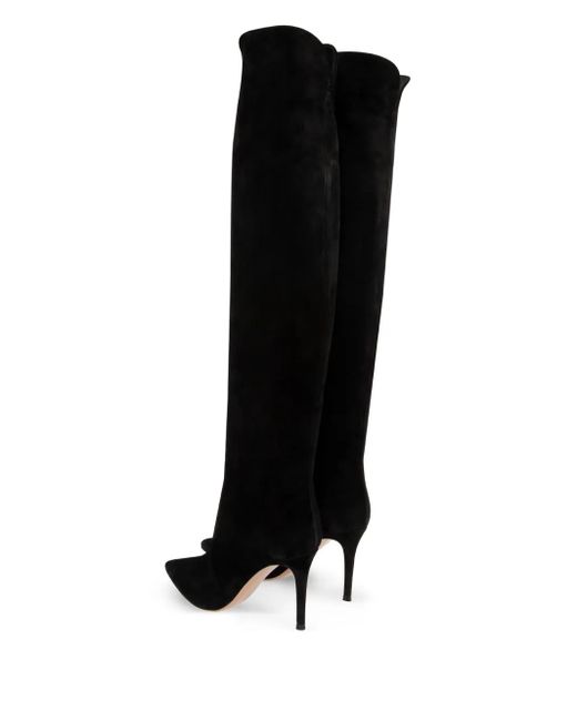 Gianvito Rossi Black 90Mm Hansen Cuissard Over-The-Knee Boots