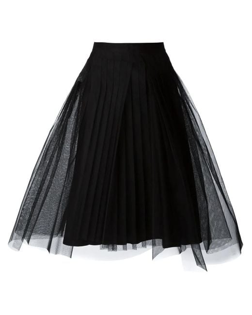 Noir Kei Ninomiya チュールプリーツ スカート Black