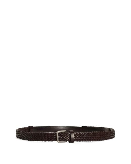 Dolce & Gabbana White Braided Belt for men