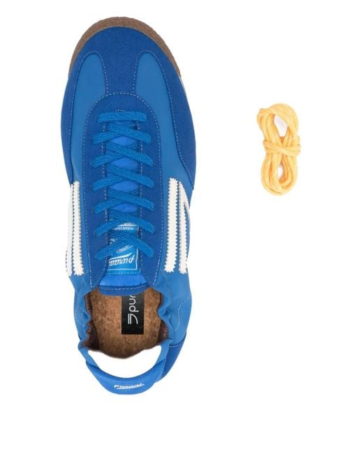 PURAAI Blue Panther Lace-Up Sneakers