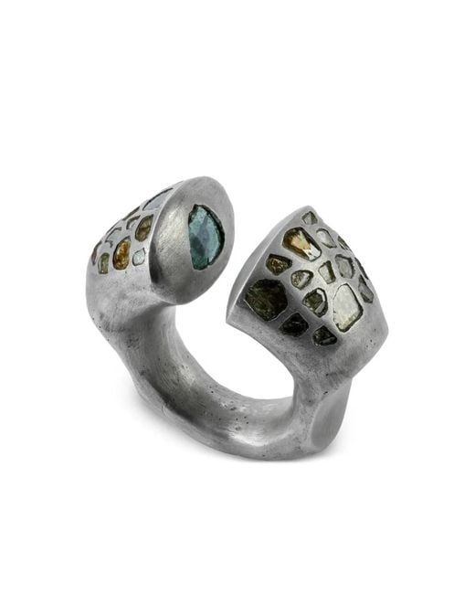 Parts Of 4 Gray Sterling Druid Arc Ring
