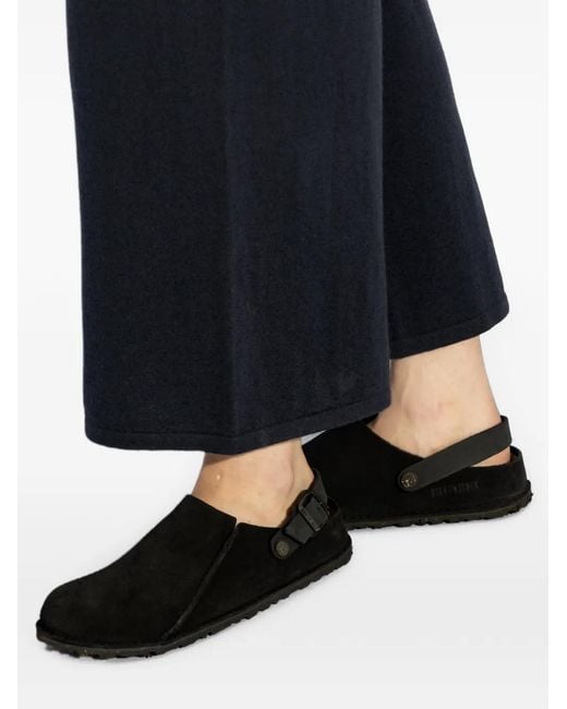 Birkenstock Black Lutry Suede Flat Mules
