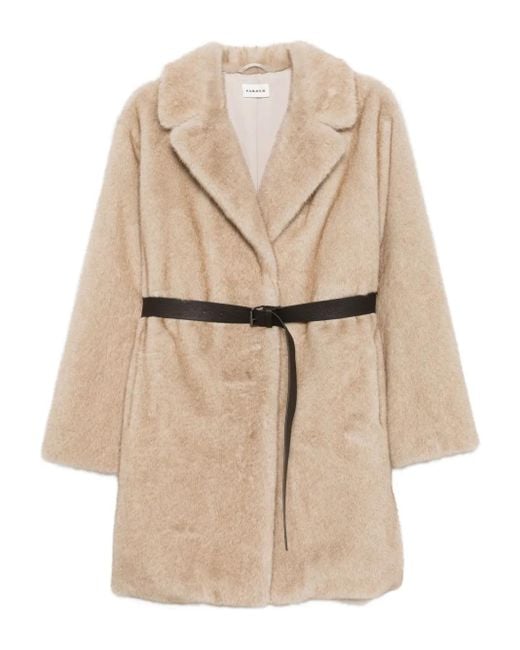 Manteau À Taille Ceinturée P.A.R.O.S.H. en coloris Natural