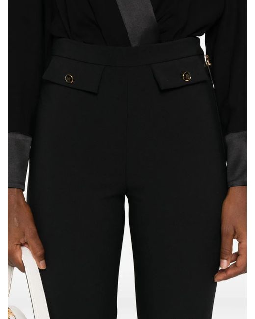 Elisabetta Franchi Black Slim-Fit Tailored Trousers