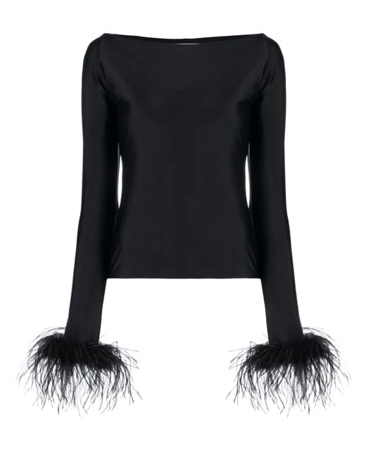 Atu Body Couture Black Oberteil Mit Federn