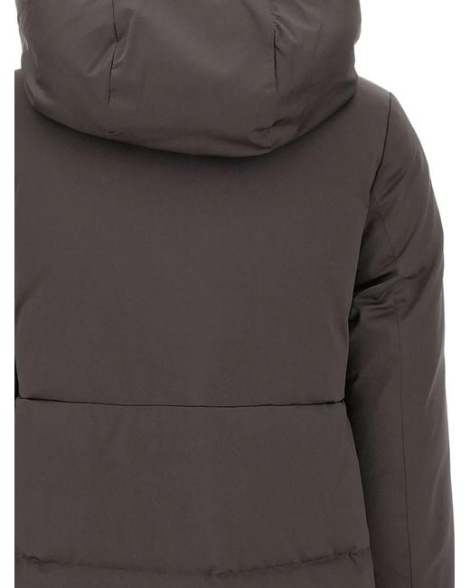 DUNO Gray Hooded Zip-Fastening Coat