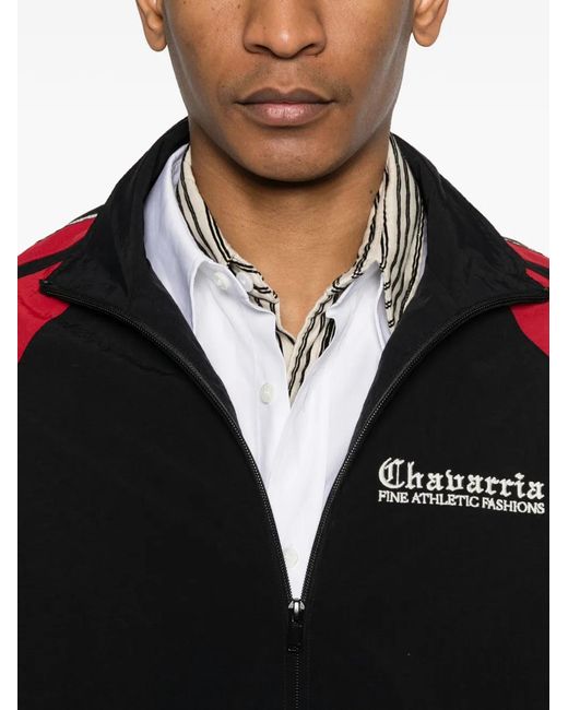 Willy Chavarria Black Logo-Tape Jacket for men