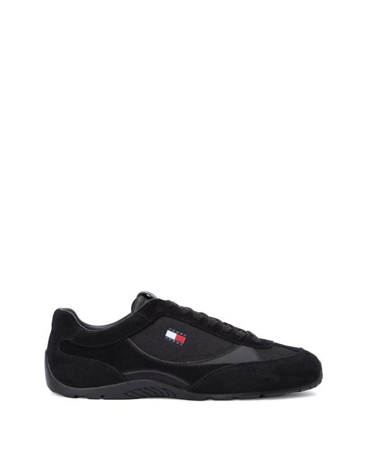 Tommy Hilfiger Black Logo-Detail Sneakers for men