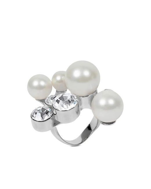 Dries Van Noten White Ornamented Ring