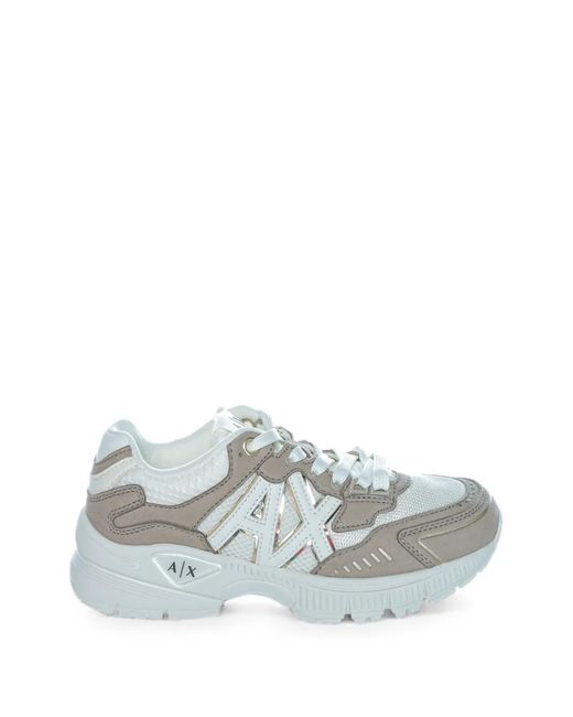 ARMANI EXCHANGE White Sneakers Mit Logo-Patch