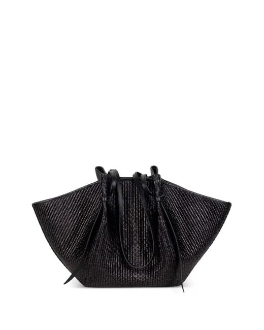 Yuzefi Black Drawstring Clutch Bag