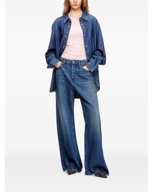 DIESEL Pink Logo Crew Neck T-Shirt