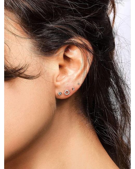 Lark & Berry White 14Kt Veto Sapphire Earring