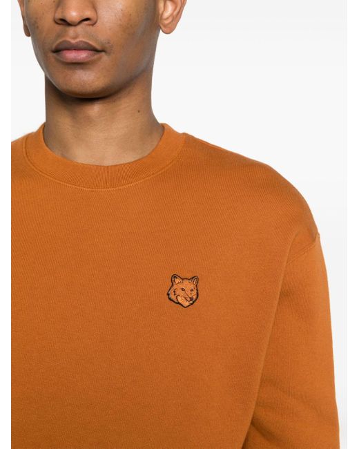 Maison Kitsuné Fox Head Sweatshirt in Brown für Herren