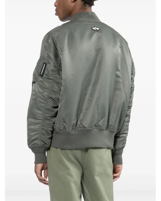 Aape By A Bathing Ape Gray Logo-Patched Bomber Jacket for men