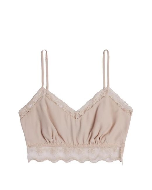 Simone Rocha Natural Lace-Trim Negligee Bralette