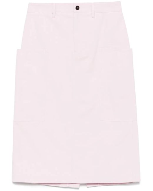 Falda midi Delavé Gucci de color Pink