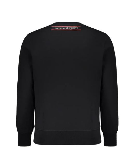 McQueen Black Logo-Patch Sweatshirt for men